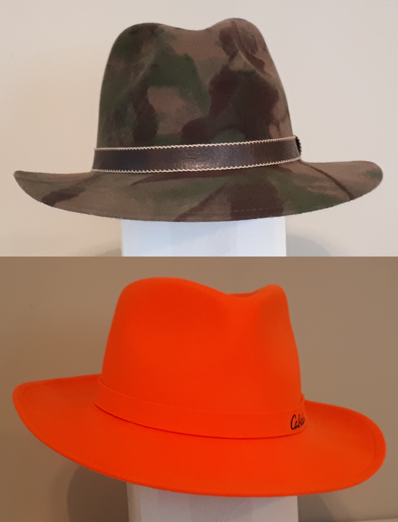 blaze orange hunting cowboy hat